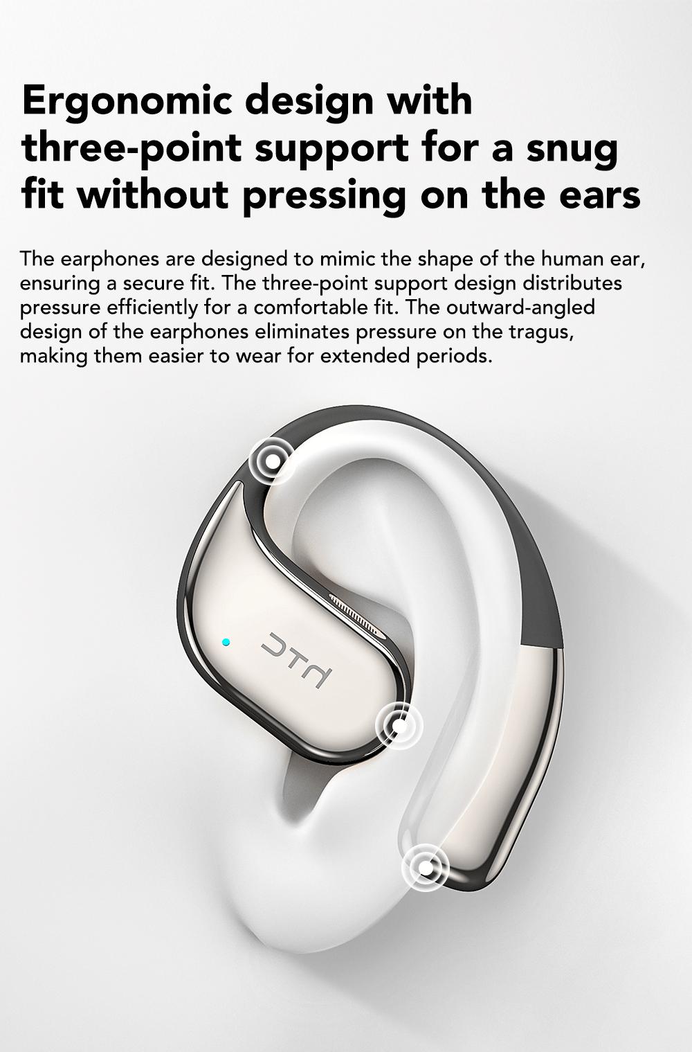 HTC NE39 OWS - Bluetooth headset (6.0), IPX5 waterproof, comes with a charging case, and a built-in microphone. Comfortable fit, excellent sound quality, and a three-month warranty! Perfect for work, exercise, study, and voice calls.