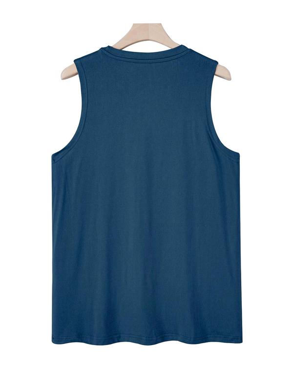 Men's Regular Fit Palm Tree Print Tank Top, Casual Comfy Sleeveless Top for Summer, Fashion Men's Clothes for Beach Vacation, Menswear, Sleeveless Tank Tops