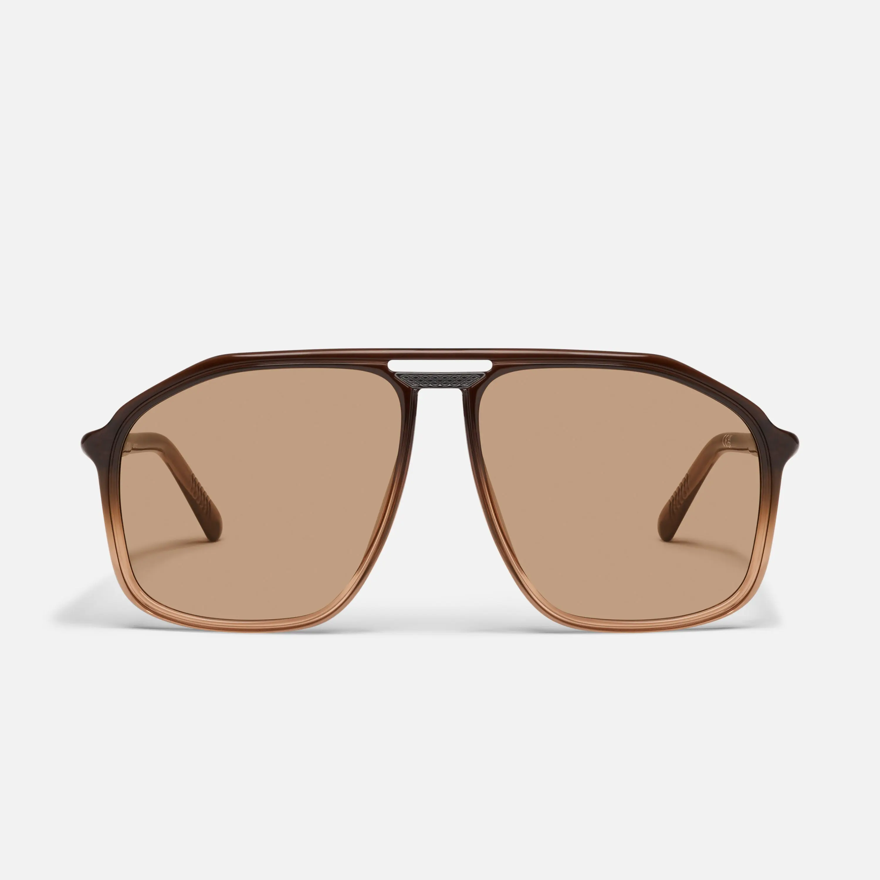 Oversized Navigator Sunglasses with UV400 Protection, Modern Metal Frames Men main image 2