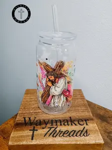 Christian Trendy Acrylic Tumbler | 16oz Cold Cup | Clear Acrylic Tumbler | Aesthetic Tumbler | tumbler with lid and straw