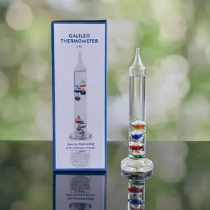 Galileo Thermometer Floating Ball Physics Decor for Bedroom Bar Cabinet or Living Room Enhance Your Space with Stylish Temperature Gauge