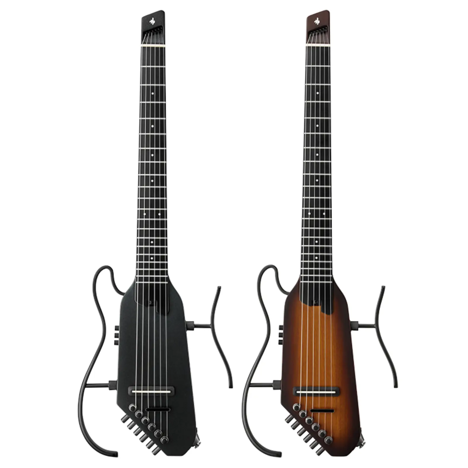Donner HUSH C Headless Classical Guitar Kit - Nylon String, Silent Practice with Headphones, Compact Travel Design, Natural Tone, Okoume Wood, 2 kg, 2-Band EQ, Batteries Included, 2.0Kg Weight