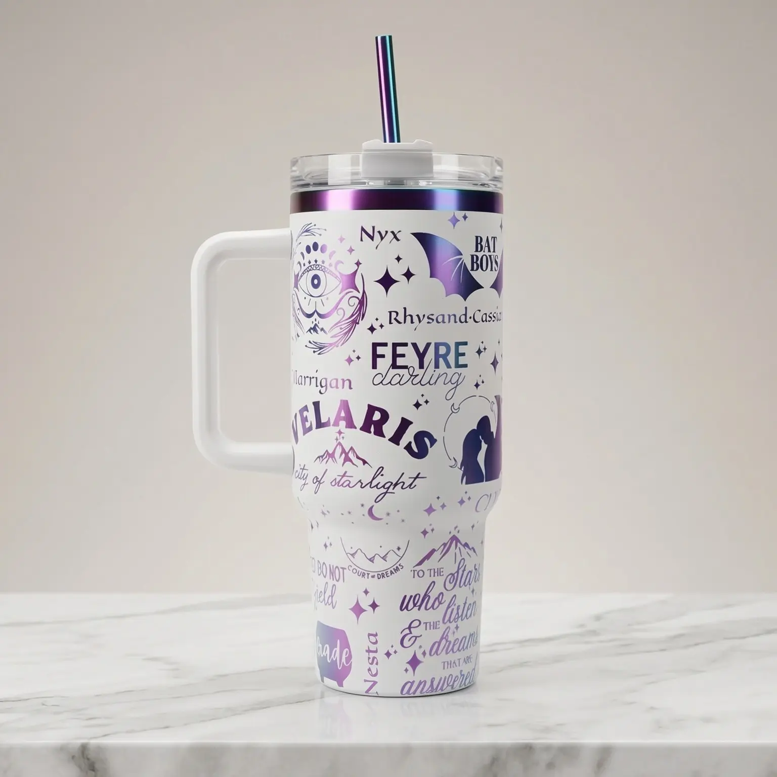 Velaris City Of Starlight Tumbler 40oz, Bat Boy Tumbler, Acotar Tumbler Gift