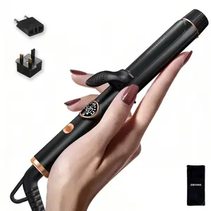 ORYNNE Mini Travel Curling Iron for Short Hair, 1 Inch Small Curling Iron with Dual Voltage, 5 Heat Settings, Temp Memory & Lock, Auto-Off, Ceramic Travel Curling Wand Infused Argan Oil