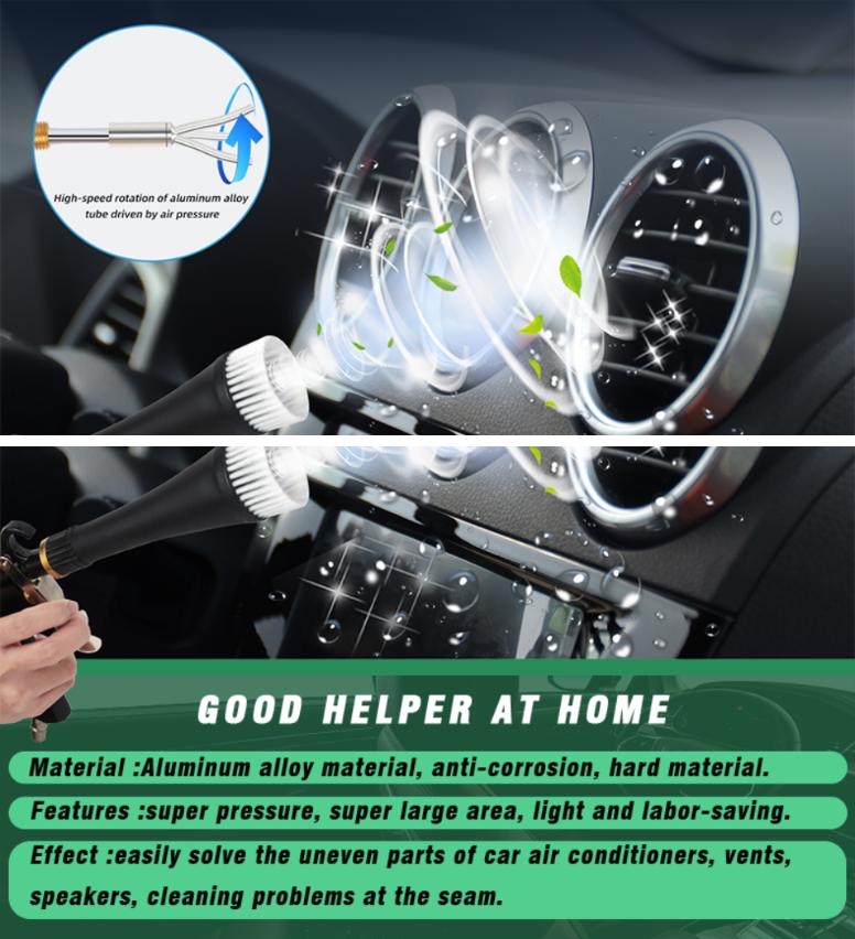 Air Blow Blaster Car Interior Cleaning Blaster High Pressure Car Detailing Cleaning Tool with Nozzle and Auto Detailing Dusting Brush for Quickly Blasts Dirt and Dust from Surface
