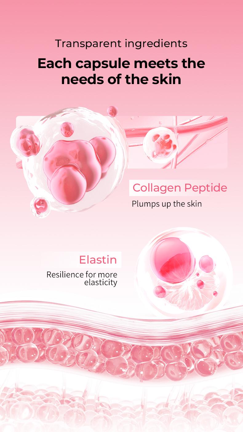 Oxyenergy Marine Collagen Beauty Capsules, for Skin, Hair, and Nails, Dual Peptides, 60&180 capsules/bottle Vita Pink Multi collagen Edible Healthcare  Supplement Elastin Absorption Fitness Dietary Collagen