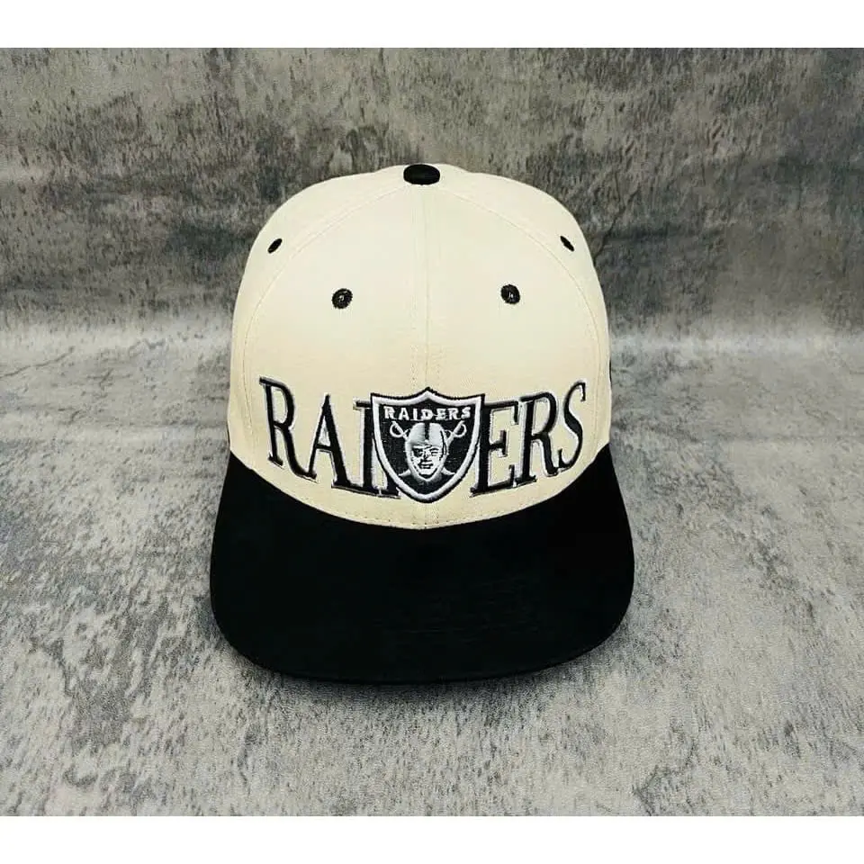 Las Vegas Raiders 9FIFTY Snapback Cap, Embroidered NFL Team Logo Flat Brim Adjustable Football Hat for Men Women