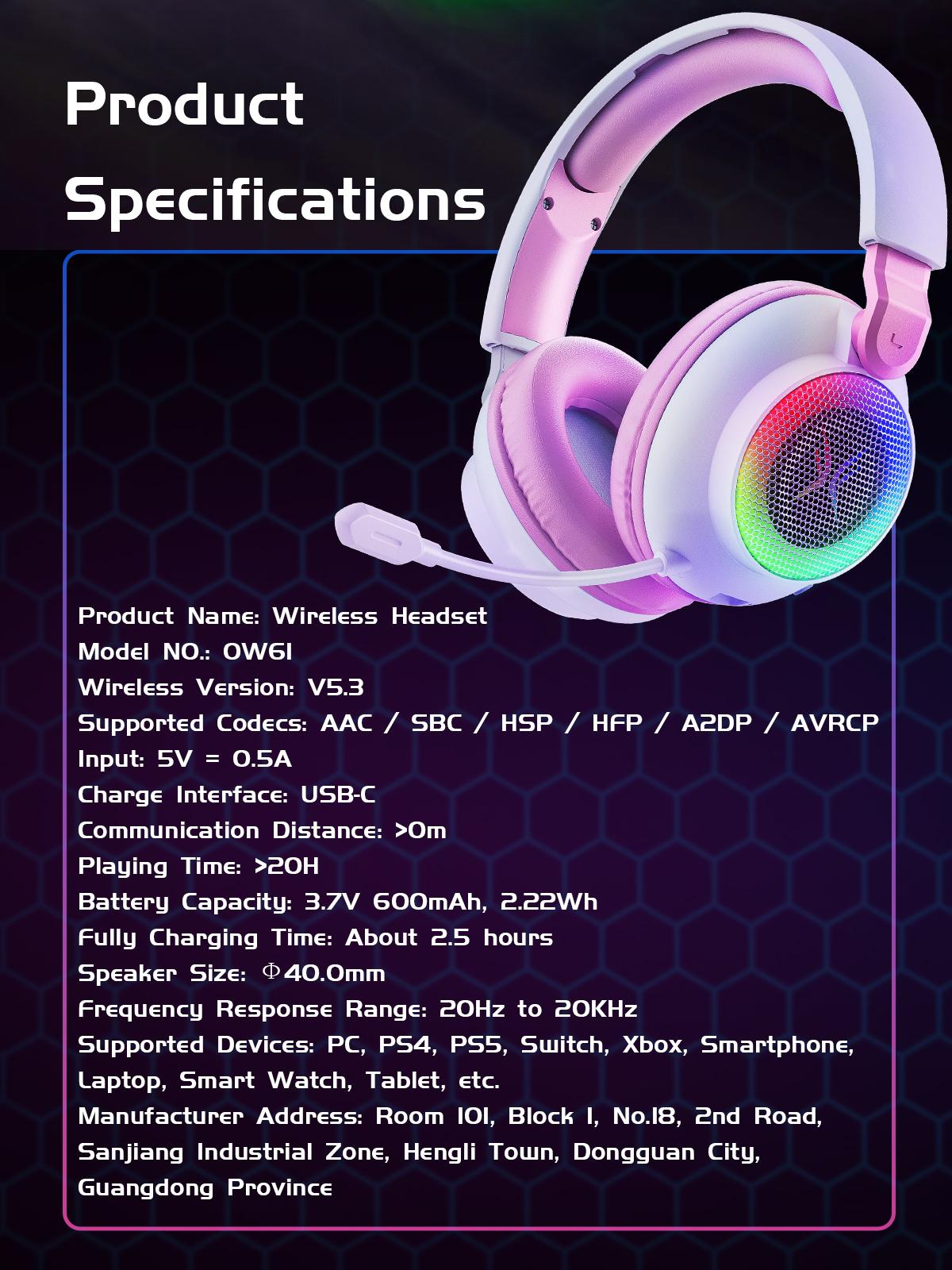 [New Upgrade] TAGRY TRONICX K3 Gaming Headset Version 5.3, 7.1 Surround Sound, 50mm Drivers, Low Latency ENC Microphone for PC PS4 PS5 for PC Laptop Headphone Audio for Gaming & Music