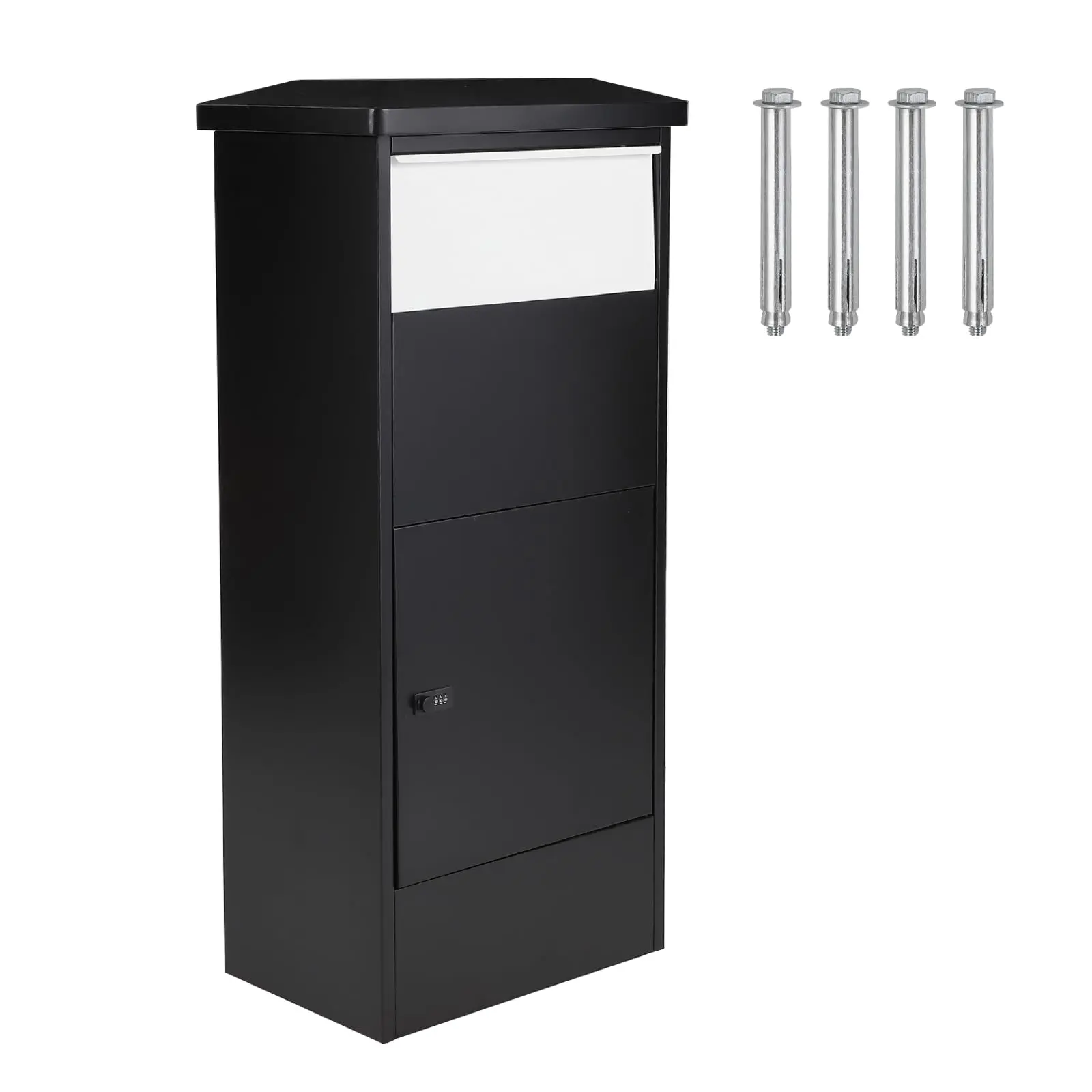 Garvee Package Delivery Box, 6.4 Cu Ft Anti-Theft Steel Combination Lock, Waterproof for Porch & Curbside