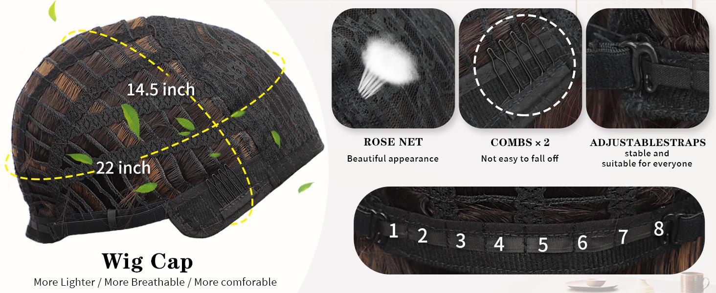 AISI HAIR Short Curly Wavy Bob Wigs for Women Black Wig with Bangs Synthetic Heat Resistant Fiber Wig Breathable Adjustable Outdoorfun