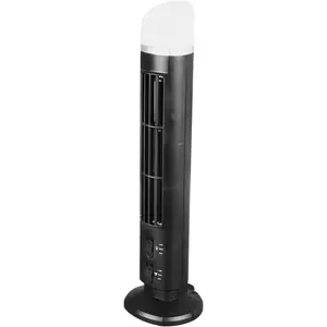 Bladeless Tower Fan with LED Light – Portable, Safe for Kids/Pets, Energy-Saving, USB-Powered Desk Fan for Home, Office, RV – Lightweight & Easy Clean