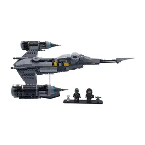 Acrylic Display Stand Compatible with LEGO 75325 Mandalorian N-1 Starfighter - Set Not Included