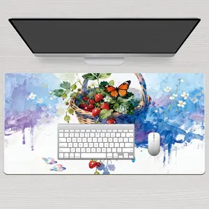LIVEKEY Mouse Pad with Fruit Basket Design - Premium Extended Non-Slip Gaming Desk Mat with Stitched Edge  Ultra-Smooth Surface for Accurate Mouse Control  31.5x15.75 in  Durable & Decorative PC Pad