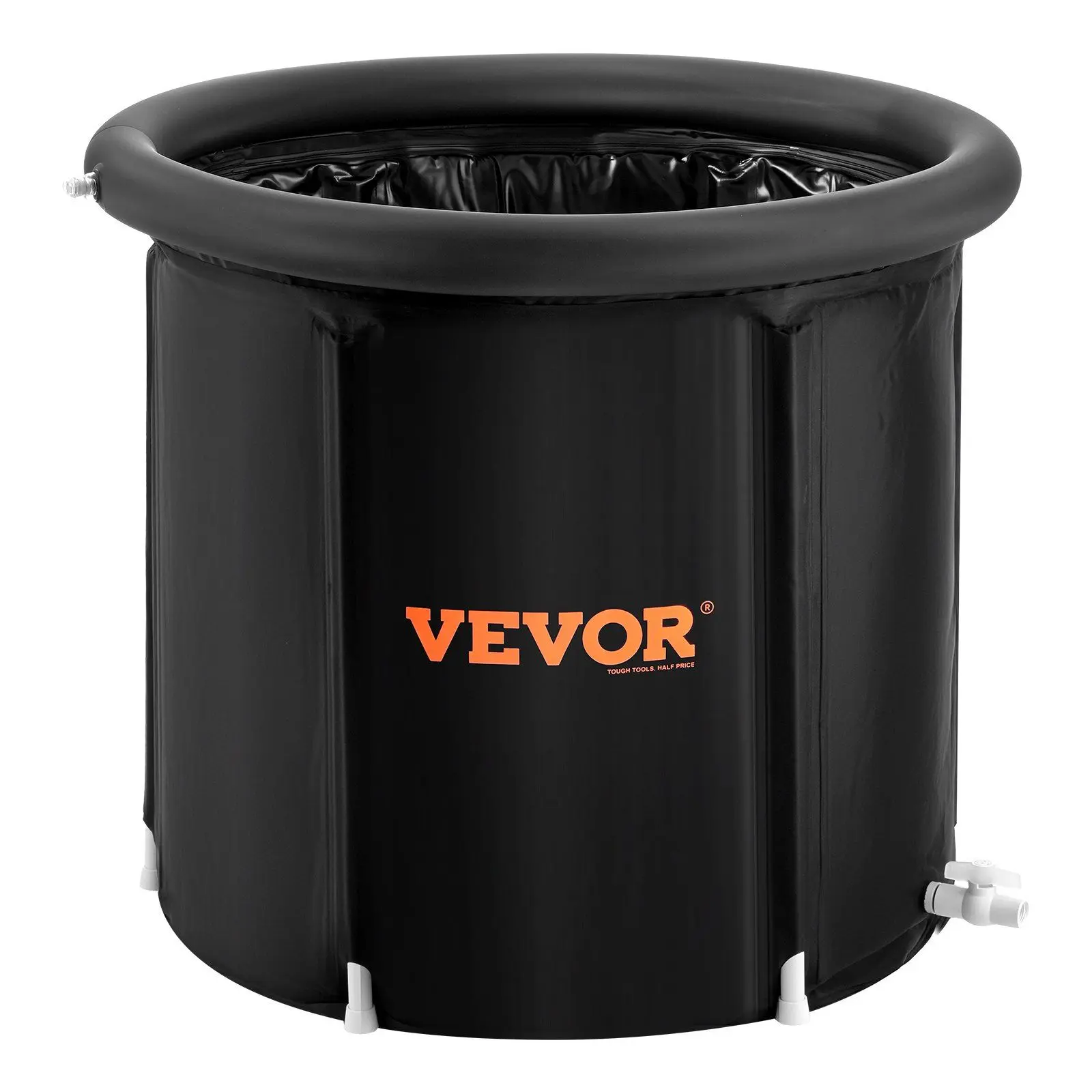 VEVOR Foldable Inflatable Bathtub, 35.4" Water Resistant Soaking Tub for Long-Term Athletes’ Cold Water Therapy, Lightweight, Fits Under 6.9'/2.1m, with Sturdy Outdoors Carrying Bag