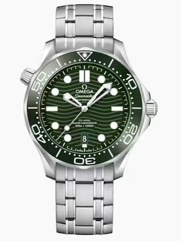 Omega Seamaster 300M Diver's Watch, Deep Green Wavy Dial, 42mm