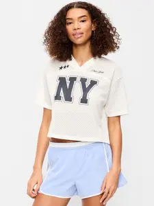 Old Navy Women's Mesh Jersey Football Top