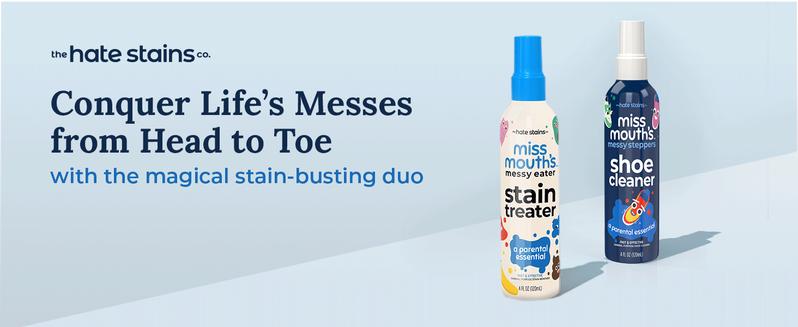 Miss Mouth's Messy Eater Stain Treater and Messy Steppers Shoe Cleaner Magic Duo - Stain Remover and Shoe Cleaner
