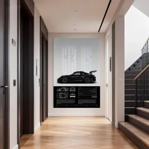High-performance GT3 RS Model Specification Art Painting Decorative Classic Poster Art Wall Art Oil Painting Art Canvas Poster Decorative Painting Porch Living Room Art Decoration