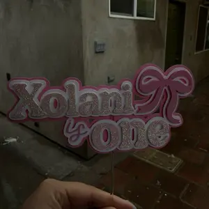 BOW THEME CAKE TOPPER