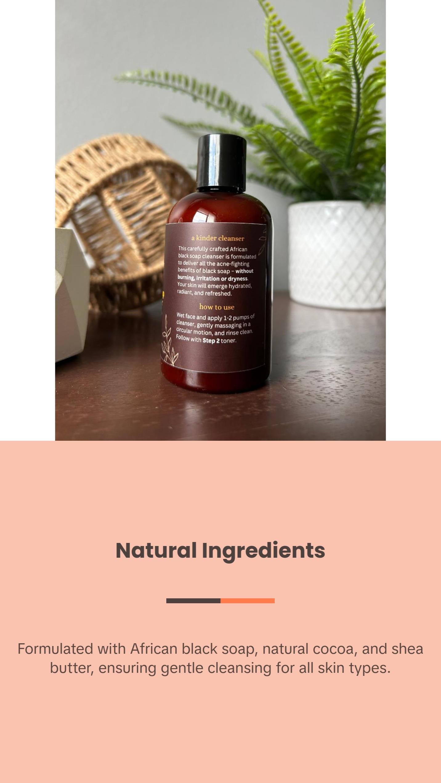 Honey & Herb African Black Soap Facial Cleanser with Cocoa & Shea Butter