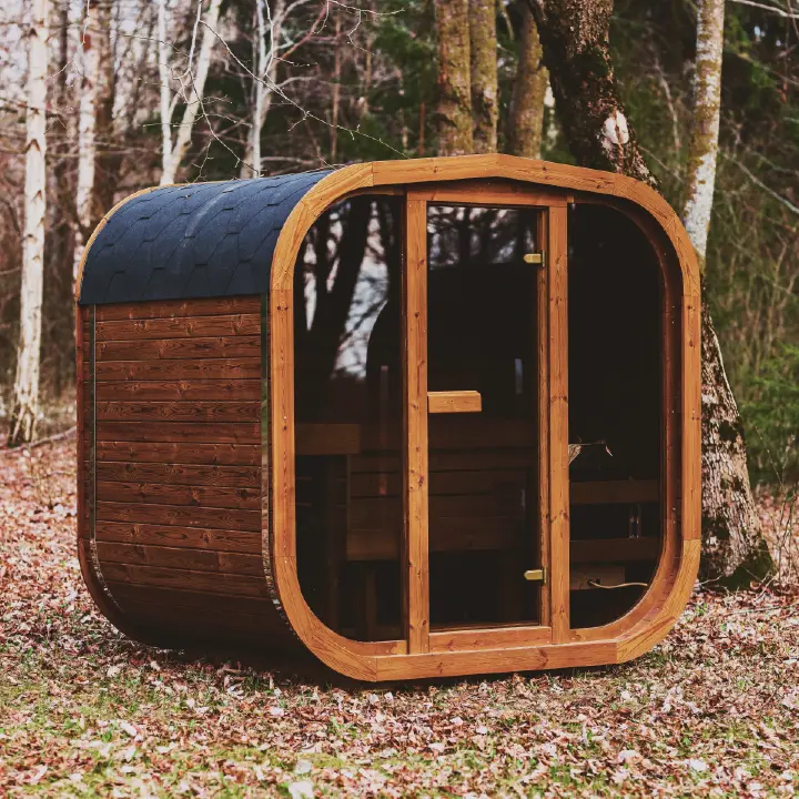 Mande MW16 ThermoWood Outdoor Sauna - Eco-Friendly Home & Garden Relaxation Solution, 8.0kW Harvia Kip with WiFi Controller, Energy-Efficient, Easy Assembly, Minimal Maintenance, Boosts Mood, Eases Anxiety/Stress, Supports Cardiovascular Health