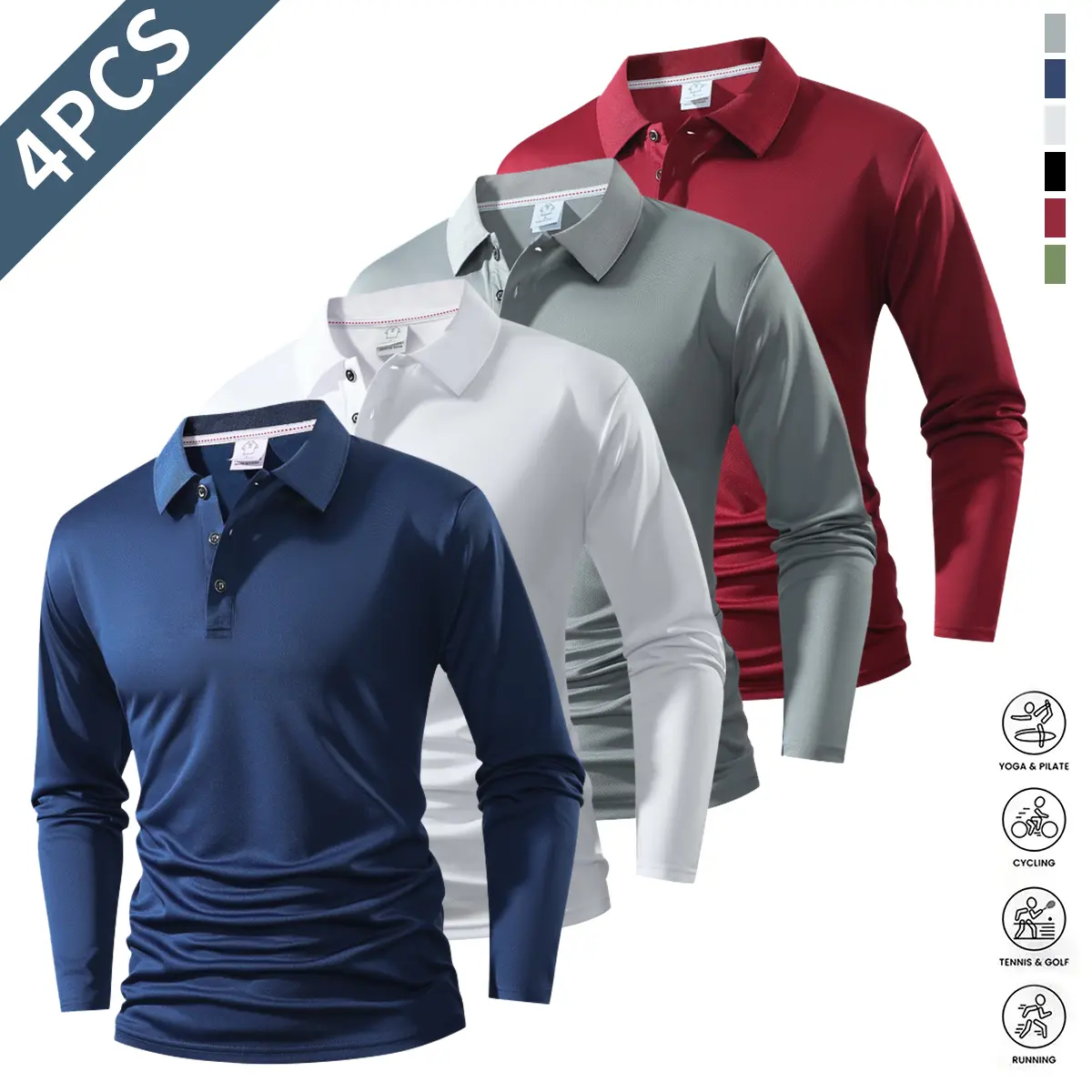 Dark blue, white, gray, red