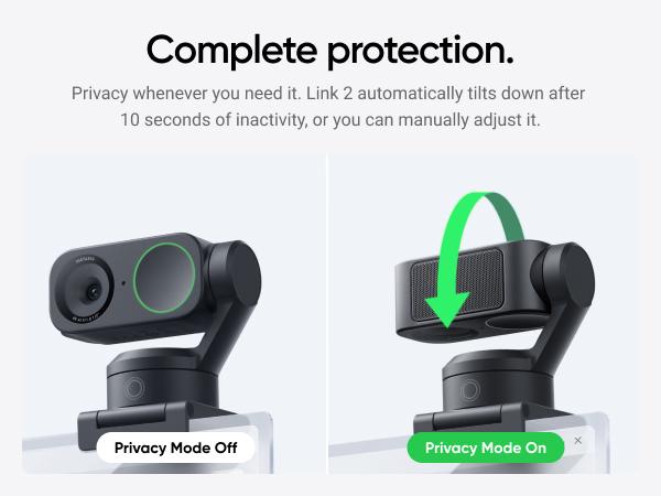 Insta360 Link 2 - PTZ 4K Webcam for PC/Mac, 1/2" Sensor, AI Tracking, HDR, AI Noise-Canceling Mic, Gesture Control for Streaming, Video Calls, Gaming, Works with Zoom, Teams, Twitch & More