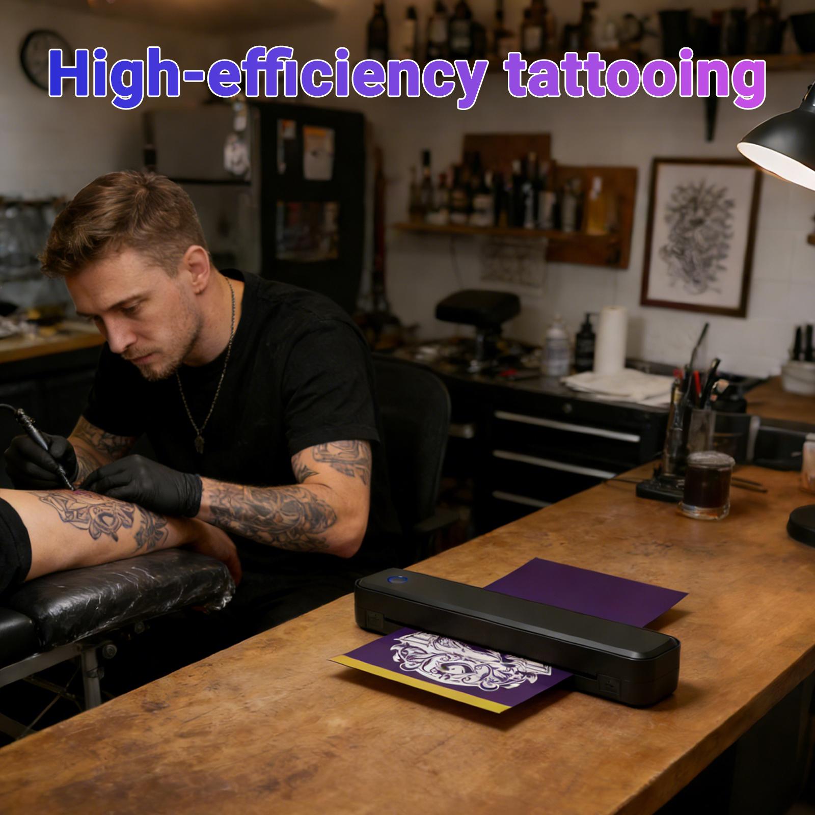 Wireless Bluetooth Tattoo Stencil Printer 2400mAh Battery Portable Thermal Copier Machine for Smartphones & PC Cordless Tattoo Enthusiasts 450g Lightweight Mini Size#TikTokShopHolidayHaul