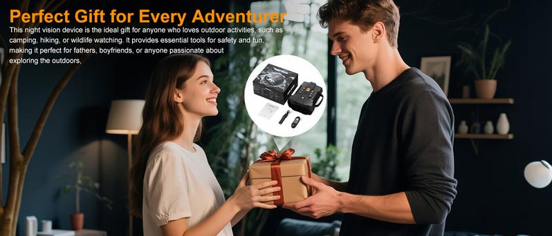 NiteHawk 4.5" Night Vision Goggles 4K Binoculars with 32GB SD Card 10X Digital Zoom 5000mAh Battery 7 Levels Infrared for Wildlife Observation Hunting Camping Men Gifts