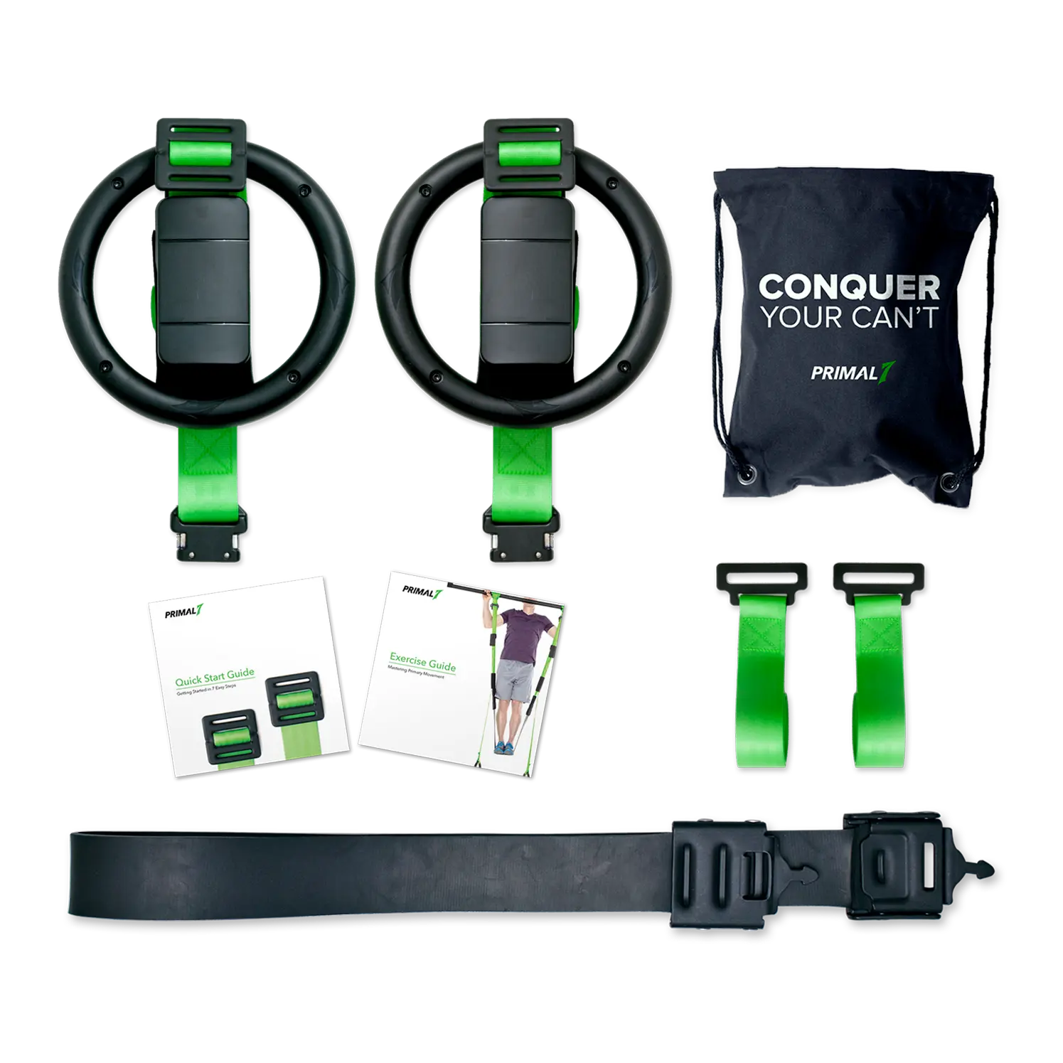 Primal 7 Unisex Suspension Trainer - Strength Training Equipment, 300 lbs Capacity, Easy Installation (Tool-Free), Door Anchor Kit, PT-Trusted for Post-Injury Recovery, Enhances Balance, Manages Pain, Includes Videos, Fits Any Doorway, Home Rehabilitation