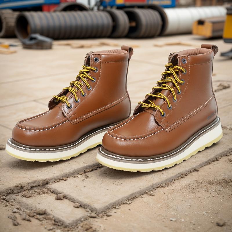 DieHard Men's Stylish Classic 6" SureTrack Soft Toe Leather Slip Resistant Durable Breathable Work Boot 84994 Shoe Footwear botas para hombres boots for men mens boots work boots
