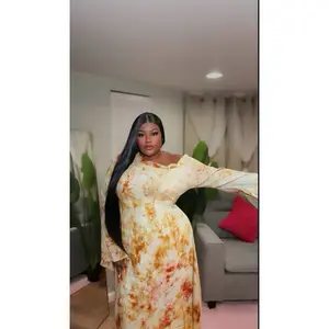 Asymmetrica long sleeve tie-dye dress