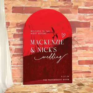 Colored Mirror Wedding Welcome Sign