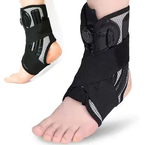 Adjustable Ankle Support Brace, Unisex Stabilizer, with A Rotary Knob for Ankle Joint Protection. Suitable for Running, Volleyball, Sports, Fitness, Gym, Work, and Other Occasions. Breathable and Comfortable
