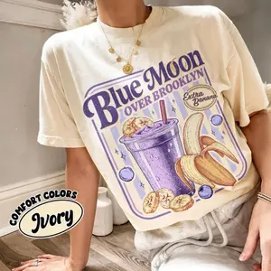 Blue Moon Over Brooklyn Shirt Comfort Colors, Heated Rivalry Extra Banana Smoothie Tshirt, Scott And Kip Movie Tee, Romance Book Movie