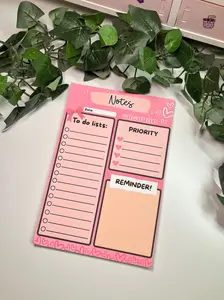 Pink To Do List Notepad