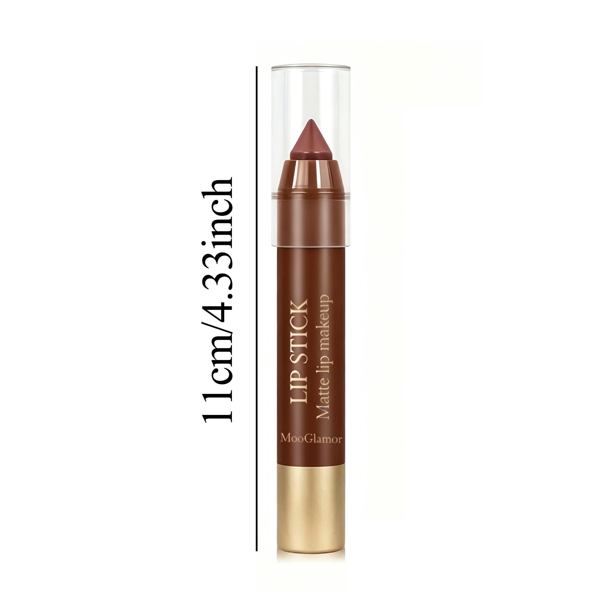 Mooglamor 6Pcs Matte Creamy Lipstick Pencil Set Long Lasting Makeup Waterproof Transferproof Lip Pens Nude Brown Moisturizing Lip Glossy Smooth Cosmetics DealsForYouDays