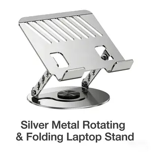 360° Rotatable Tablet Stand Adjustable Foldable Desktop Notebook Stand Holder for 10-17 Inch Laptop Tablet(Large)