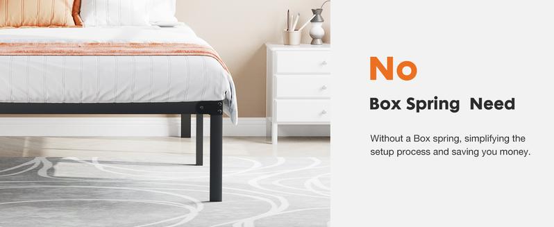 Bed Frame,Heavy Duty Metal Platform Bed Frames with Storage Space Under Frame, 14 Inches, Sturdy Steel Slat Support, No Box Spring Needed Bed Frame,Heavy Duty Metal Platform Bed Frames with Storage Space Under Frame, 14 Inches, Sturdy Steel Slat Support, No Box Spring Needed