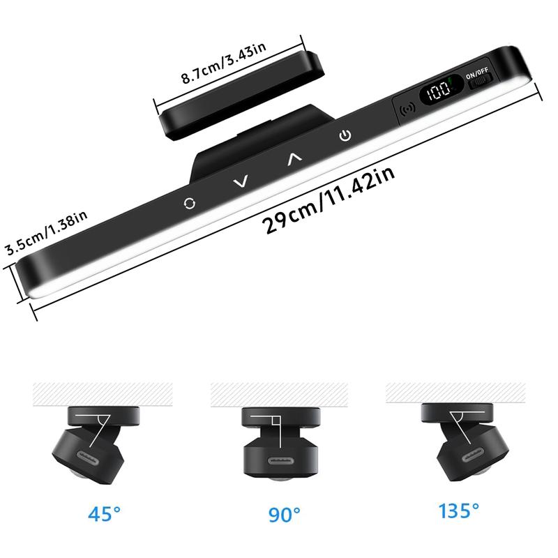 6W Under Cabinet Lighting with Remote Control, Rechargeable 4000mAh Vanity Light for Mirror, Adjustable Color Brightness, No-Drill Magnetic Light Bar for Bedroom,Bathroom,Kitchen,Closet,Desk