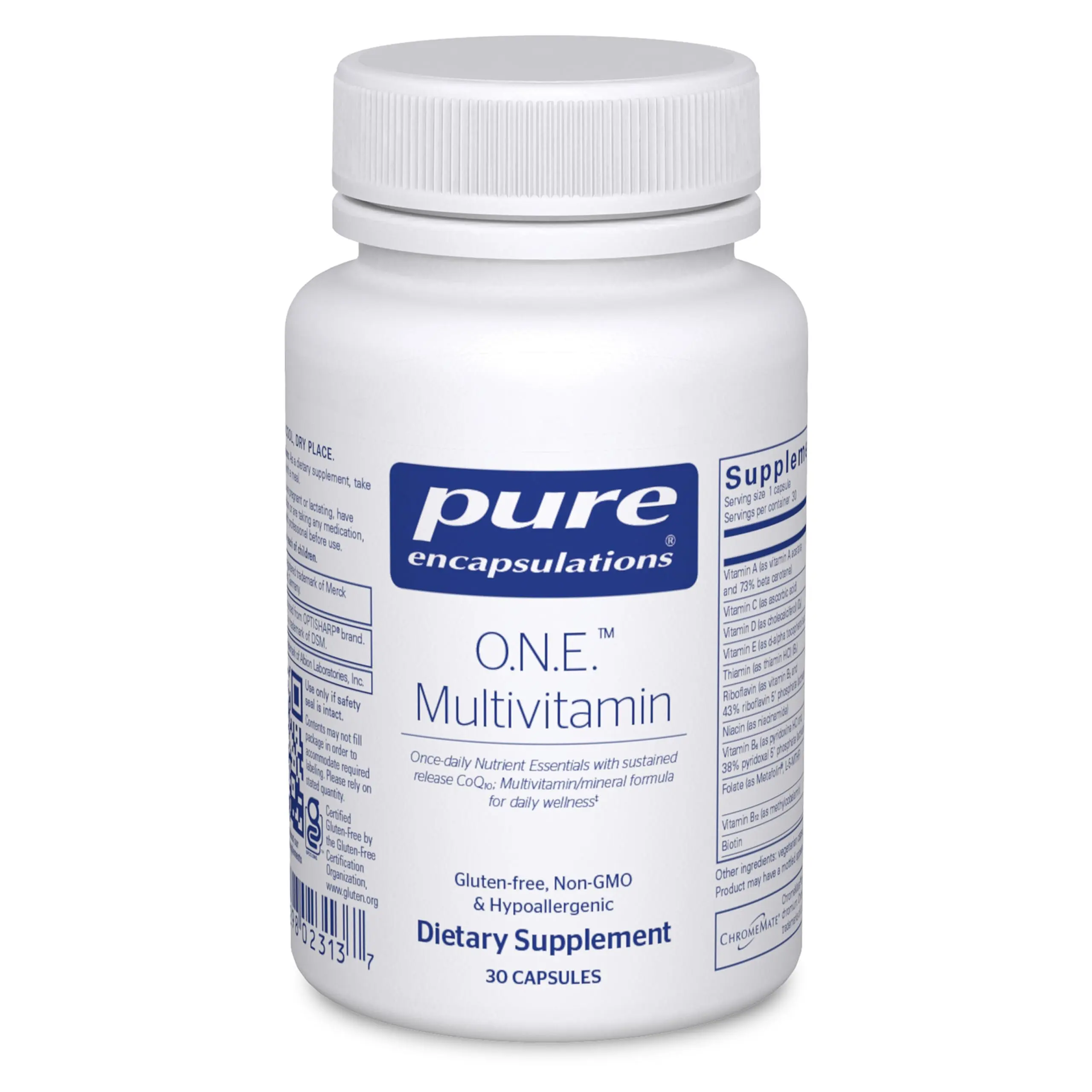 Pure Encapsulations O.N.E. Multivitamin – 30 Capsules | Once-daily formula with Metafolin, CoQ10 & Lutein Vision & Cellular Support