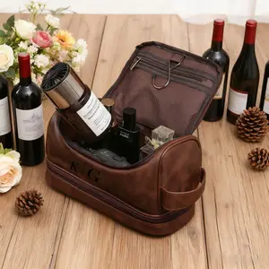 Personalized Vegan Leather Toiletry Bag | Travel Dopp Kit