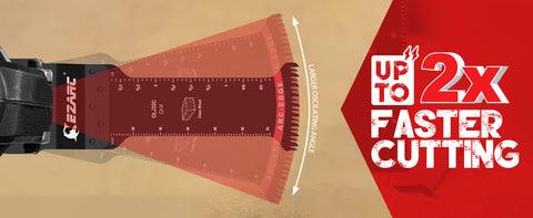 1-1/4 in. Arc Edge Oscillating Multitool Blades For General Purpose,Mixed Standard+Extra Long Cutting