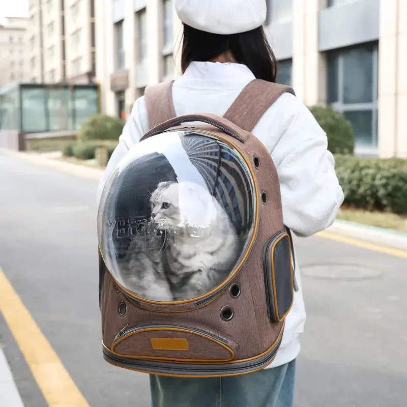 ClearView Pet Carrier – Foldable Airy Comfort, Portable Shoulder Bag for Cats on the Go