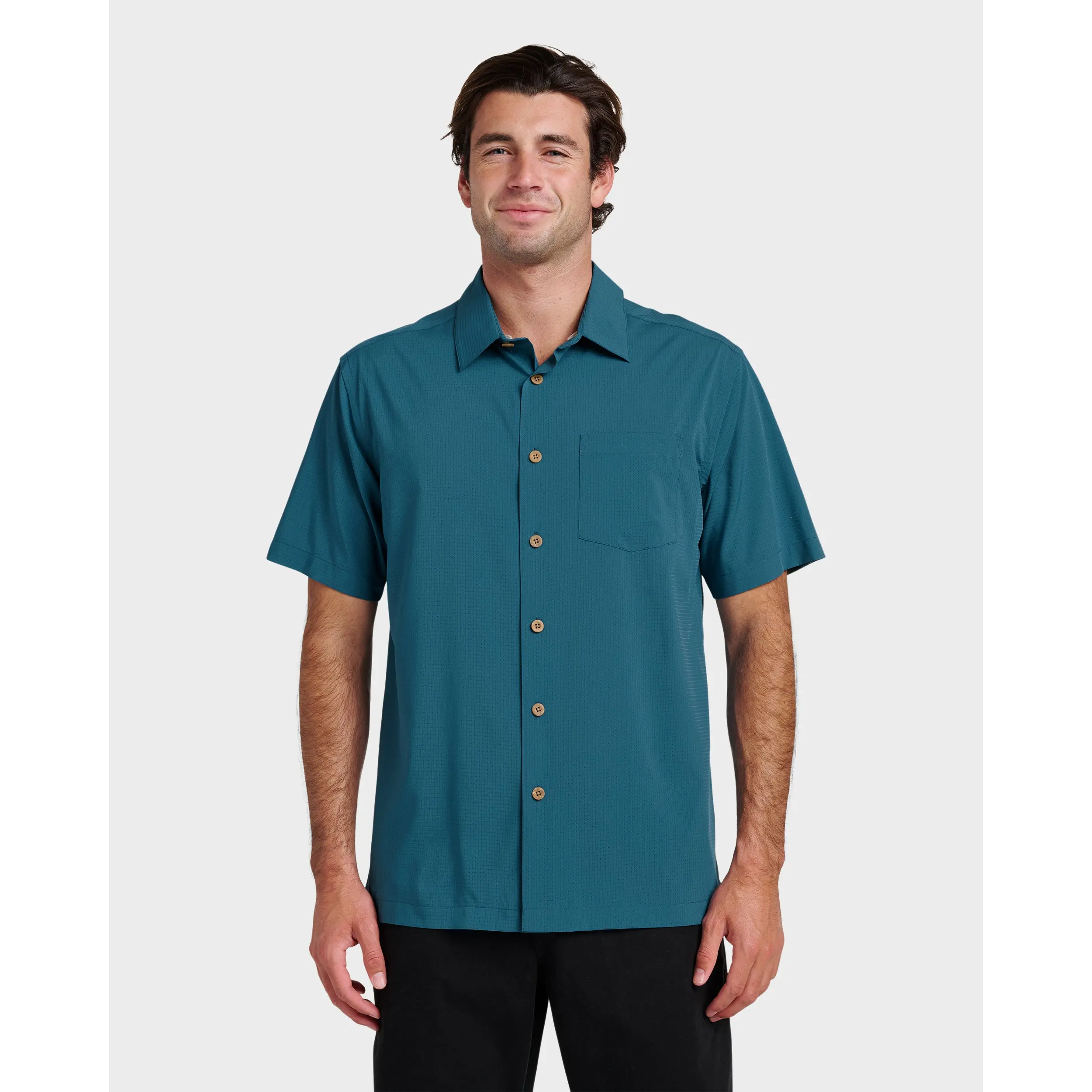 Quiksilver | Chaser Short Sleeve Woven Shirt | Men's Stretch Fit Garment-Washed | Everyday Wear & Casual Streetwear
