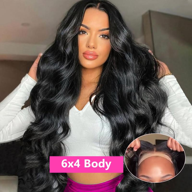 Bling Hair Body Wave 6x4 Glueless Wigs Human Hair Pre Plucked Pre Cut 5x5 HD Lace Closure Wigs Human Hair 180% Density Easy To Wear Wigs Human Hair For Women