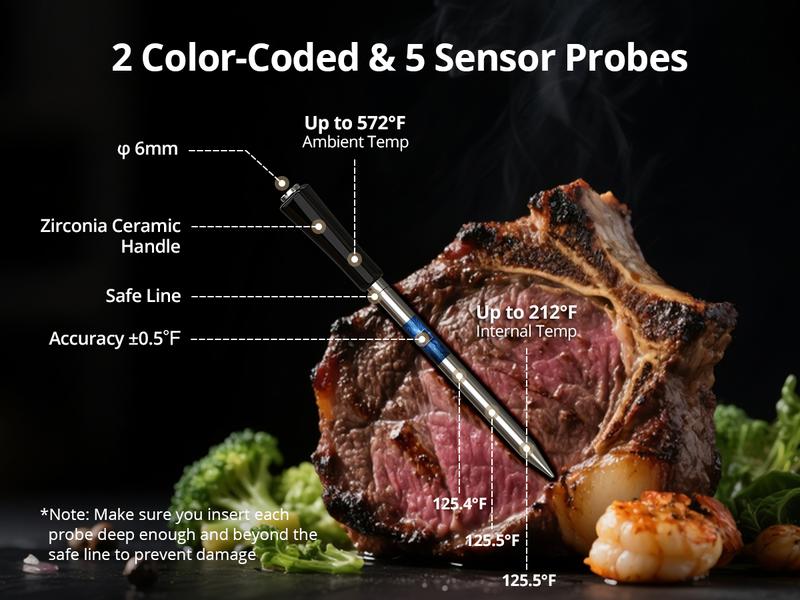 INKBIRD Smart Bluetooth Wireless Meat Thermometer with App for Real-Time Monitoring & Control Ideal for Barbecues Ovens Grills and Smokers-TikTokShopHolidayHaul