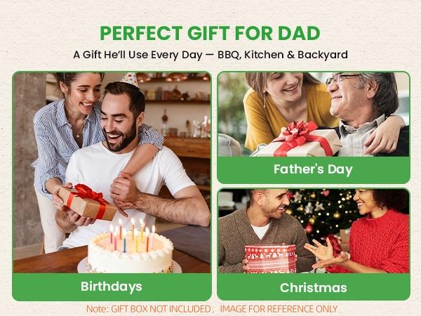 GEEKHOM All in One 932°F Heat Resistant Gloves for Grill BBQ 14" Waterproof Long Sleeve Pit Grill Gloves for Fryer Baking Oven Smoker Fireproof Oil Resistant Neoprene Coating for Yard Work, Great Stocking Stuffers for Men