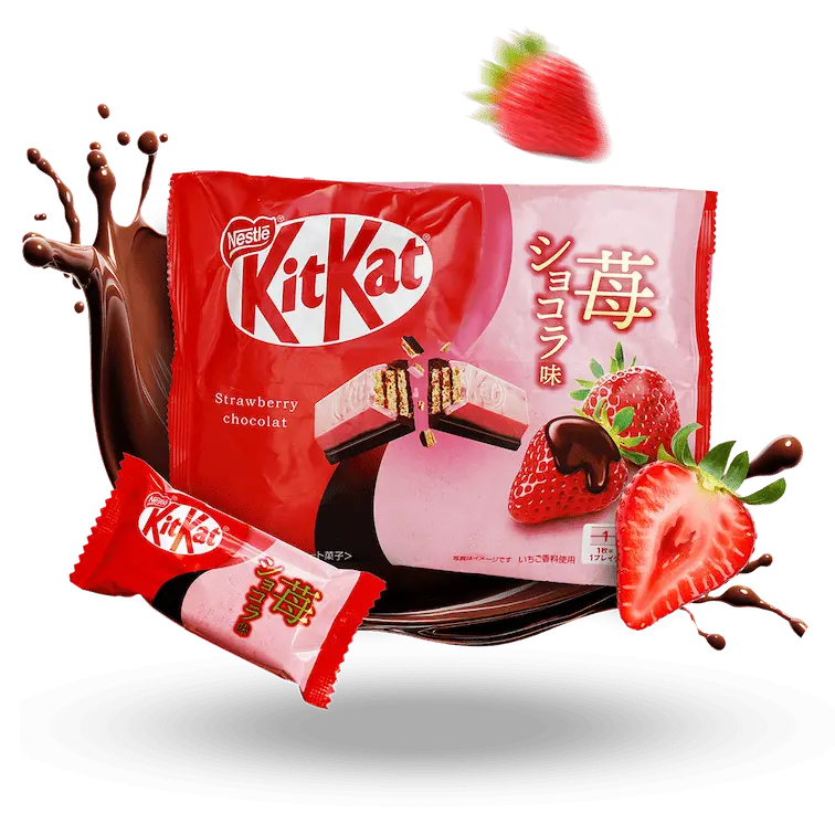 Nestlé KitKat Chocolate Strawberry Wafer Bars, 104g (Japan Import) – Single Pack