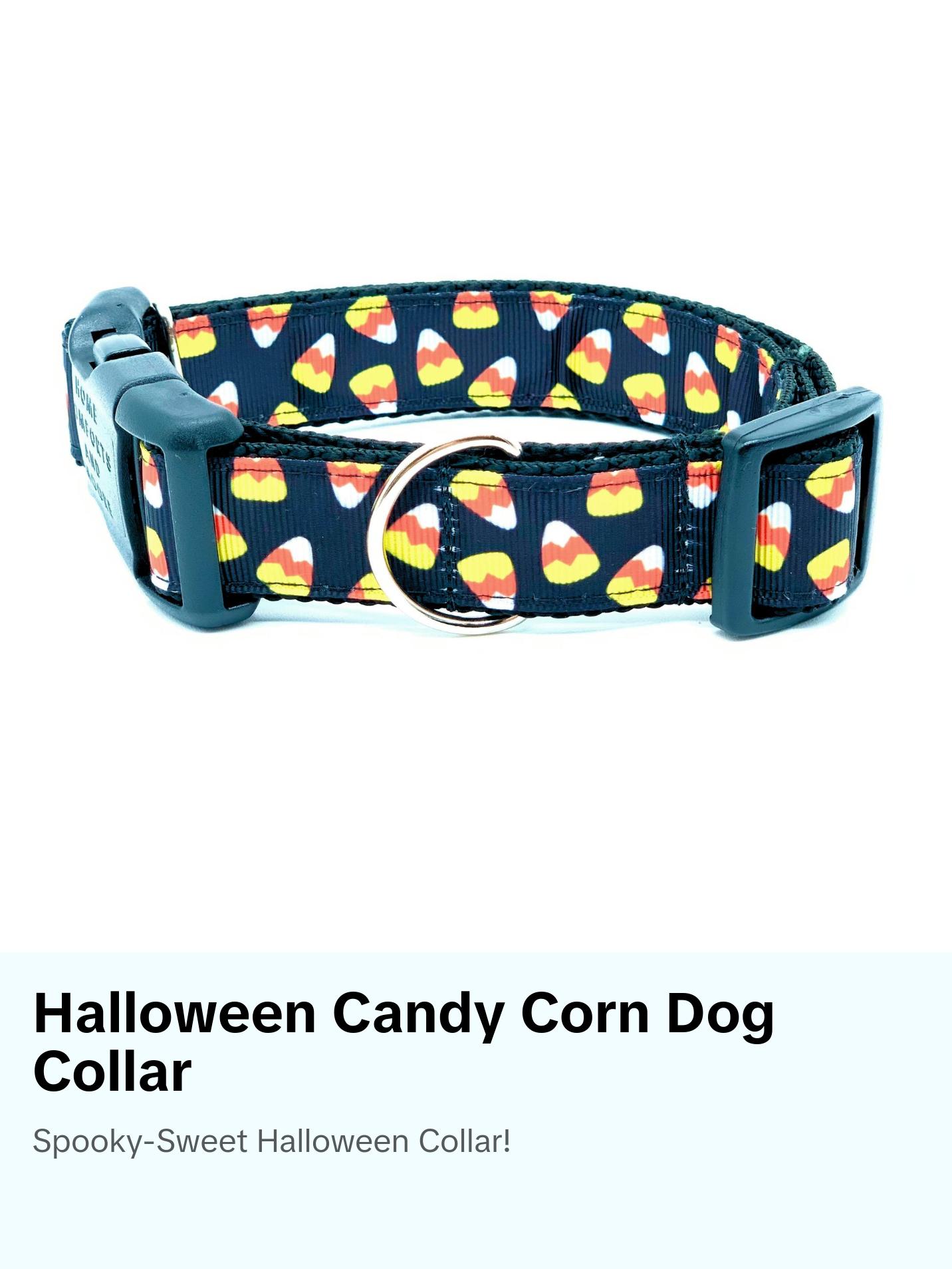 Halloween Candy Corn Dog Collar